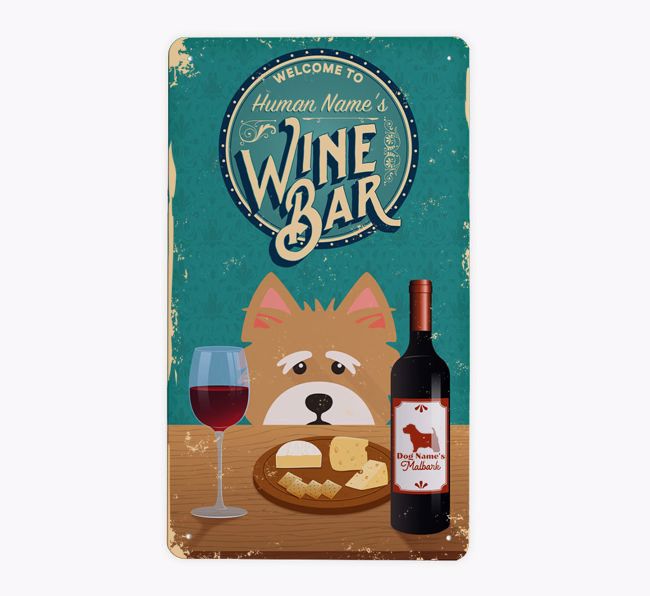 Wine Bar: Personalized {breedFullName} Metal Sign